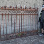 Zaun schmiedeeisern, antik, Eisenzaun, Metallzaun, Gartenzaun, viele Zaunsfelder