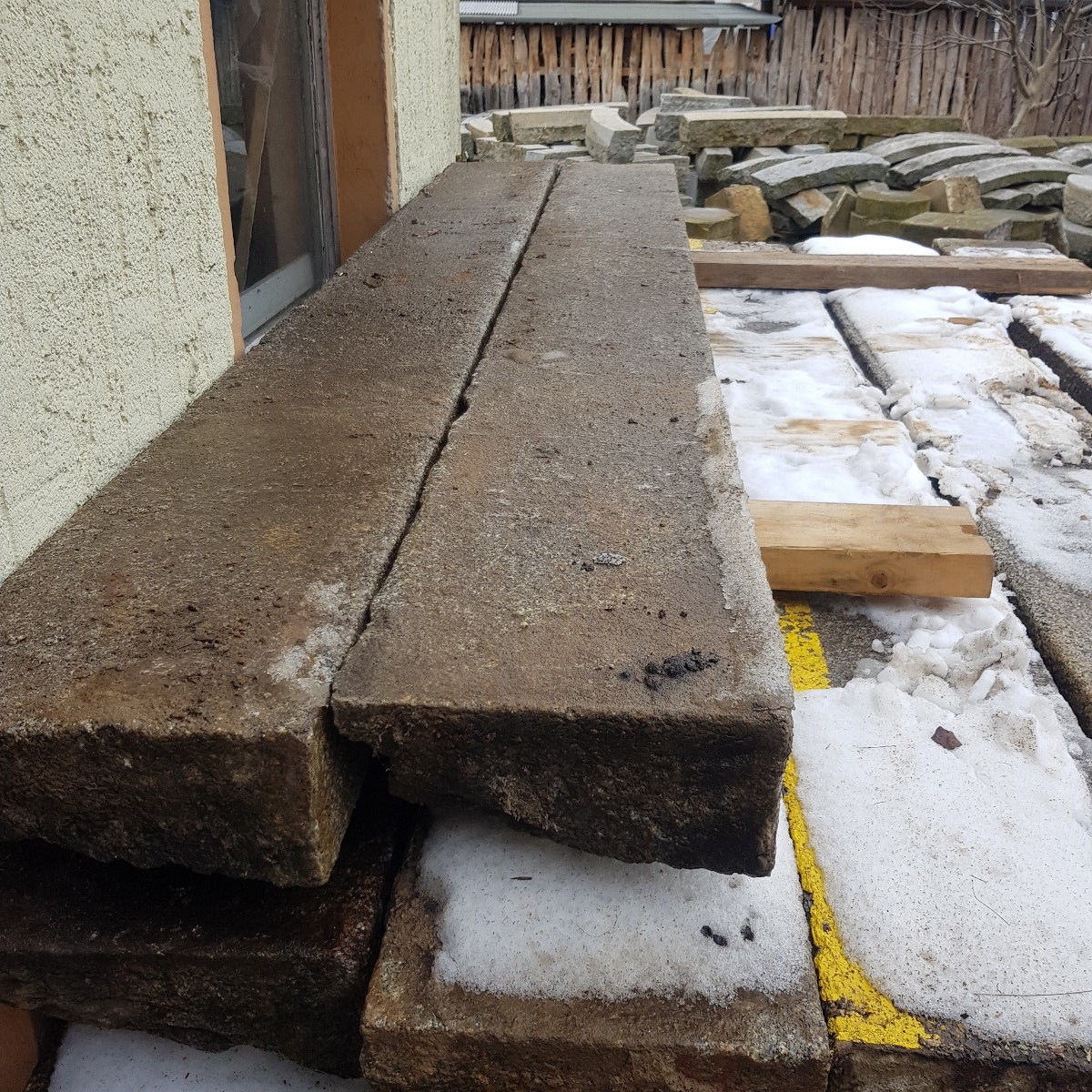 Treppenstufen Granit gebraucht 3 m breit, historische Treppe aus